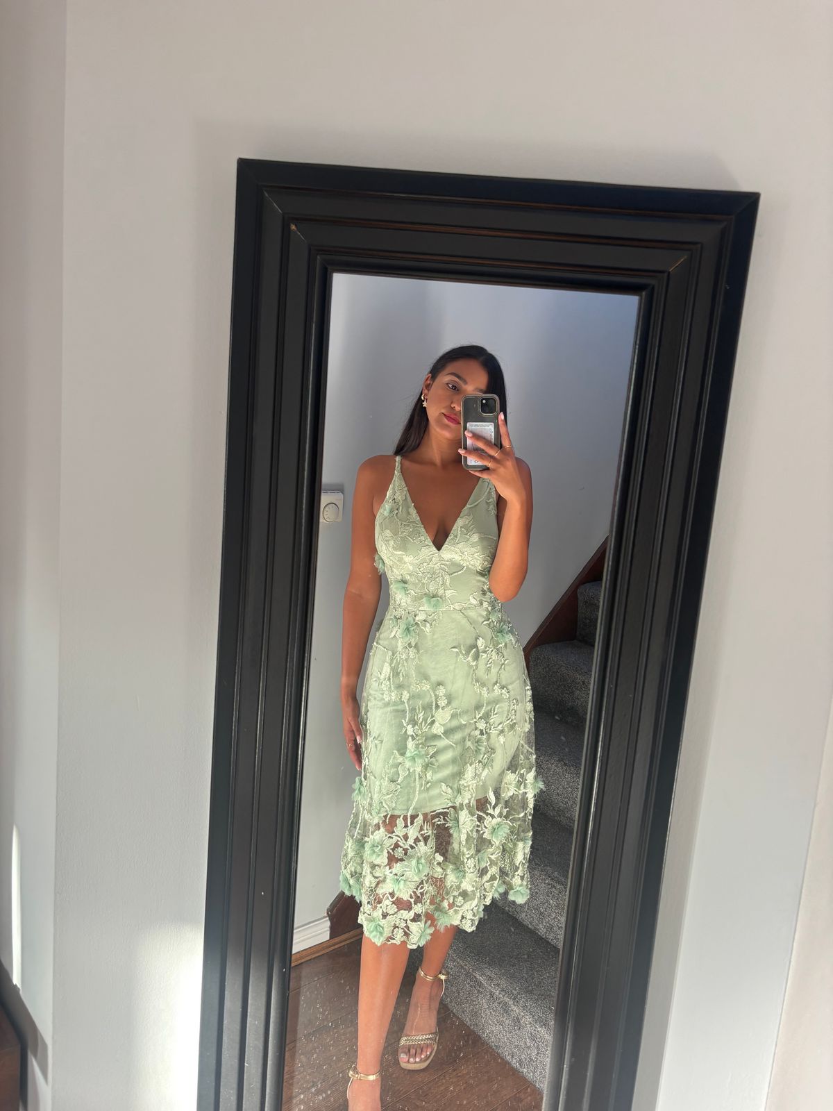 open lace back dress Dress the Population Women's Audrey Spaghetti Strap Midi A-line 3D Floral  Dress, Begonia, XXS at Amazon Women's Clothing store