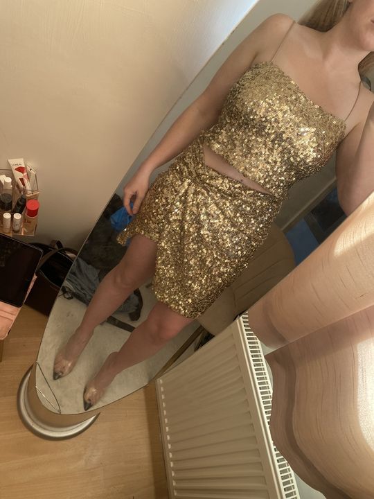 winona cheri dress gold Ladivine J890 – Mia Bella The Label main image 1