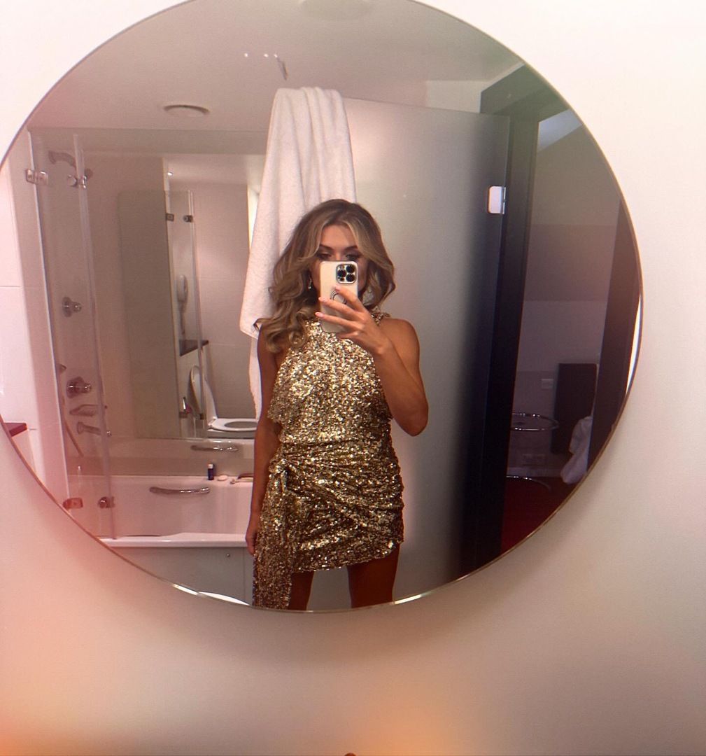Rent Winona Gold Thrill Backless Dress | Hirestreet