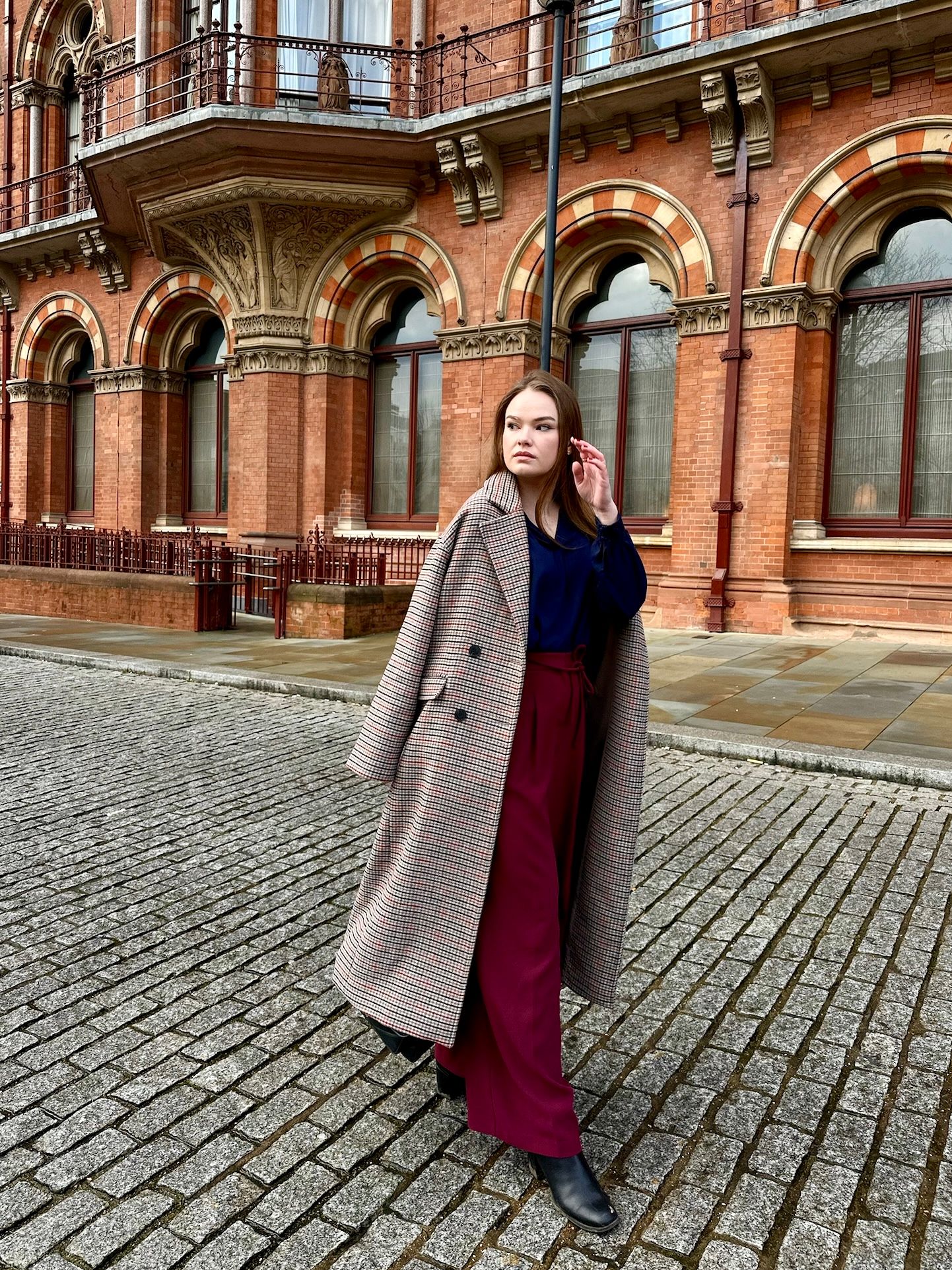 Rent Nobody's Child Oversized Heritage Check Double Breasted Wool