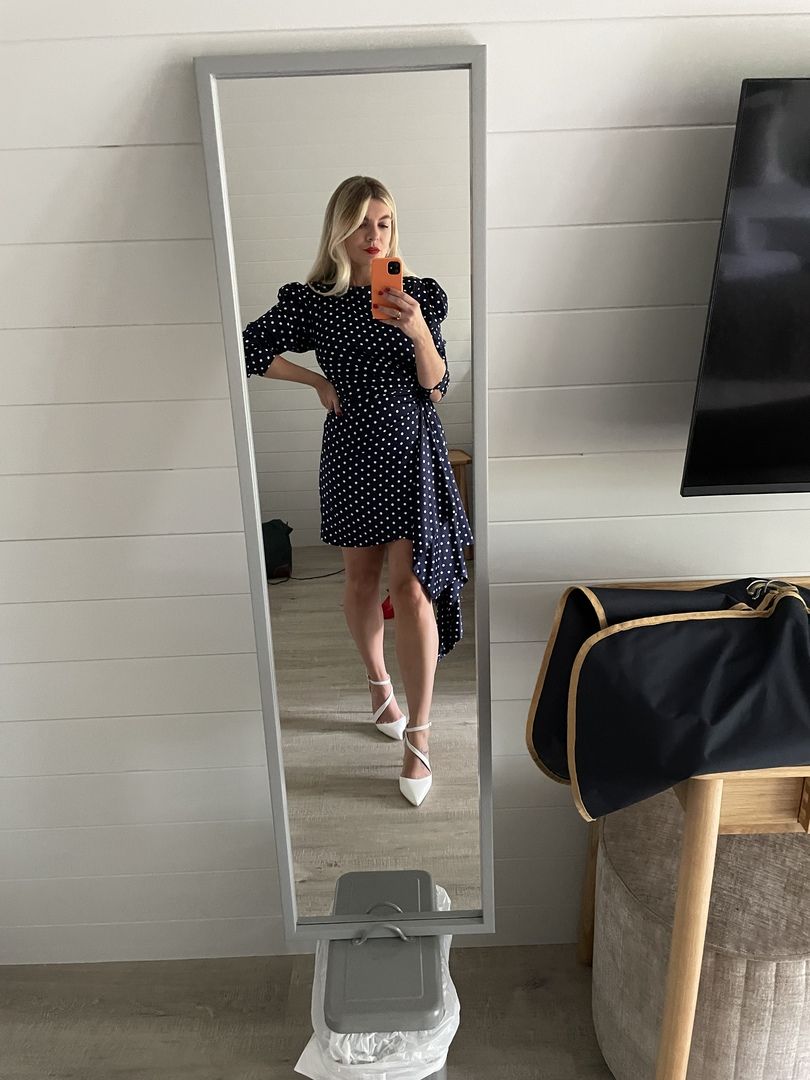 Rent Keepsake The Label Polka Dot Foolish L/S Mini Dress | Hirestreet