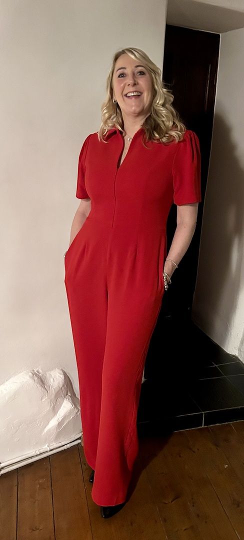 Rent Dress The Population Red Gloria Jumpsuit | Hirestreet