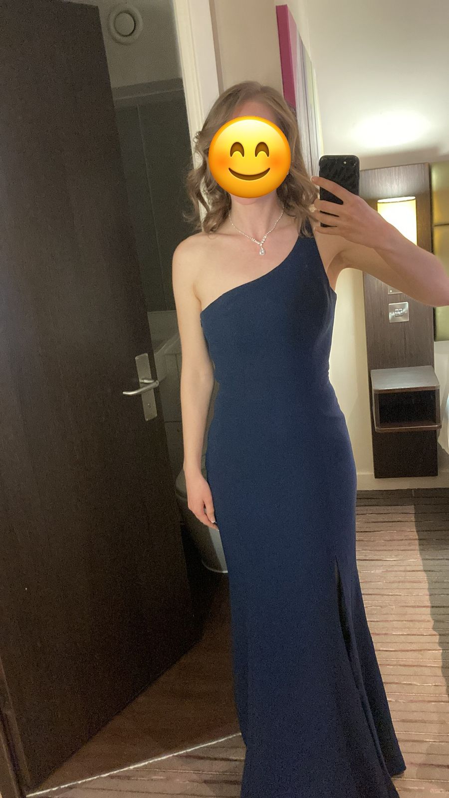 strapless open back dress Rent Dress The Population Tiffany One Shoulder Sky Midi Dress main image 0