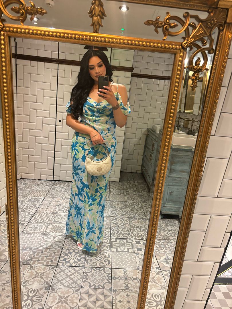 Rent Seven Wonders Green Floral Longina Maxi Dress | Hirestreet Rent Seven Wonders Green Floral Longina Maxi Dress | Hirestreet