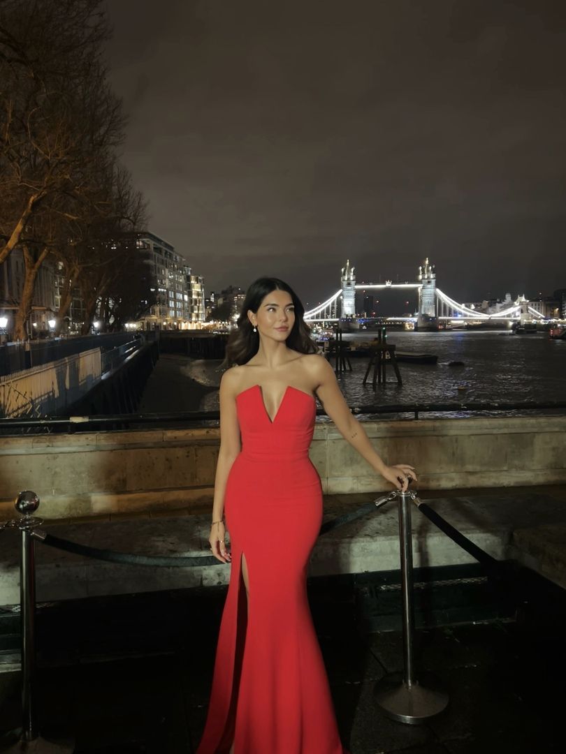 strapless open back dress Fernanda Gown – Dress the Population main image 1