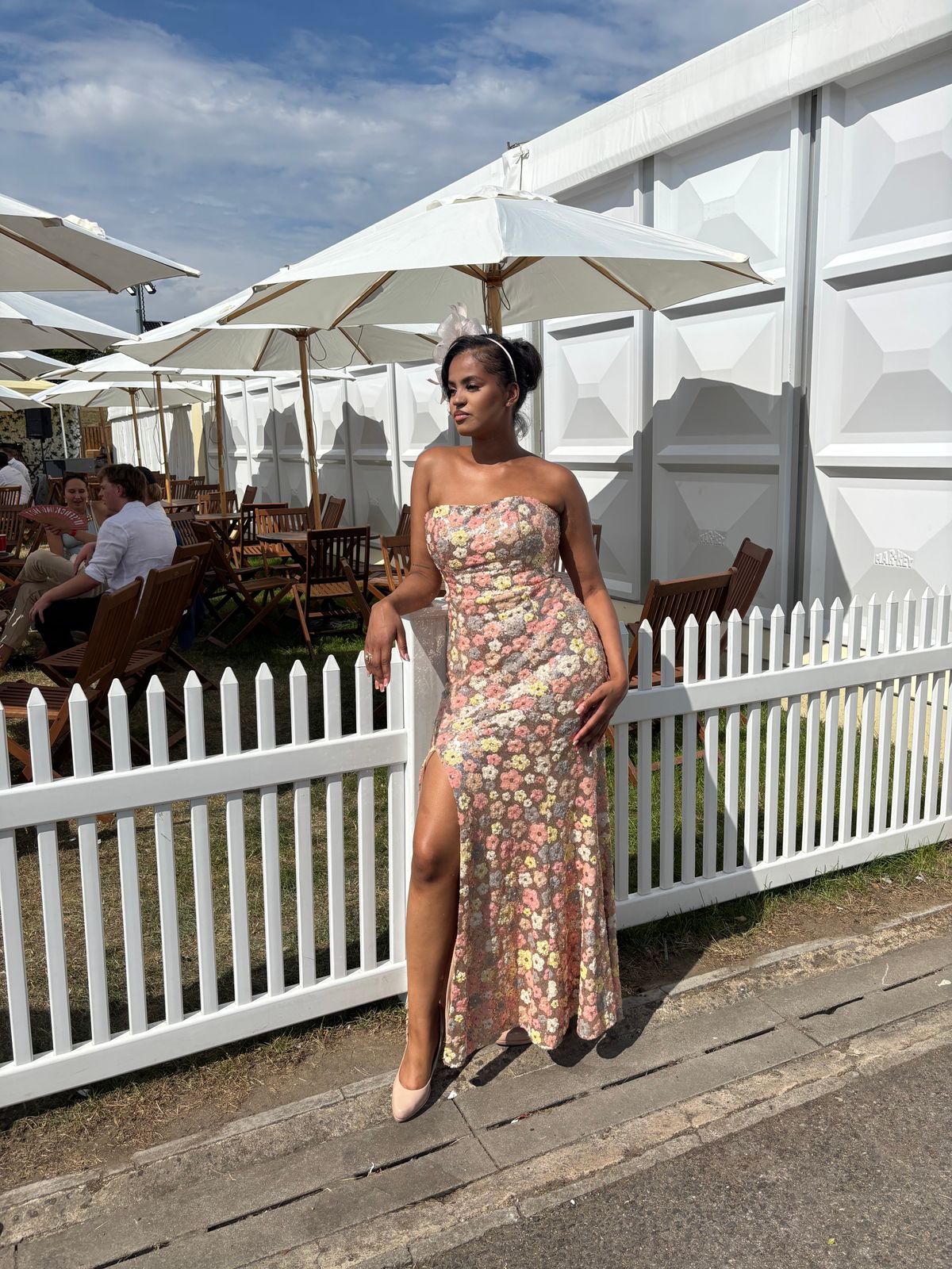 Rent Dress The Population Janelle Floral Embellished Rose Gold