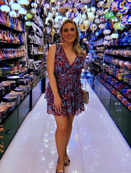 knee length dresses for ladies Talulah Superbloom Mini Dress With Tie Straps