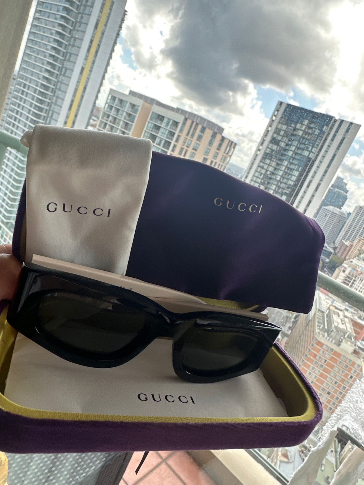 Gucci Gg1664s Havana Female Rectangle Sunglasses | Eyewear Index