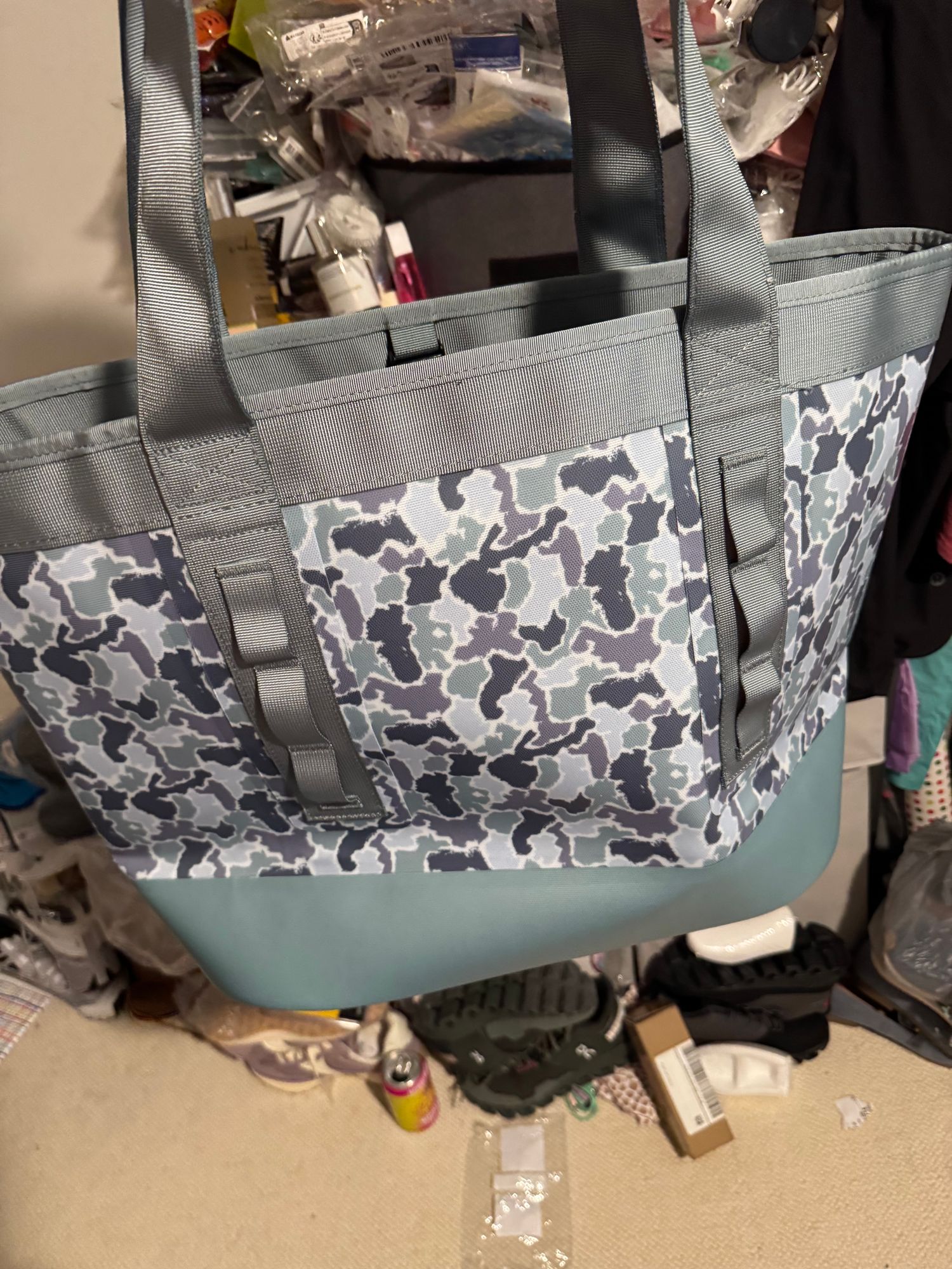 Simply Southern Simply Tough Tote in Blue Camo | 0126-SIMPLYTOTE 