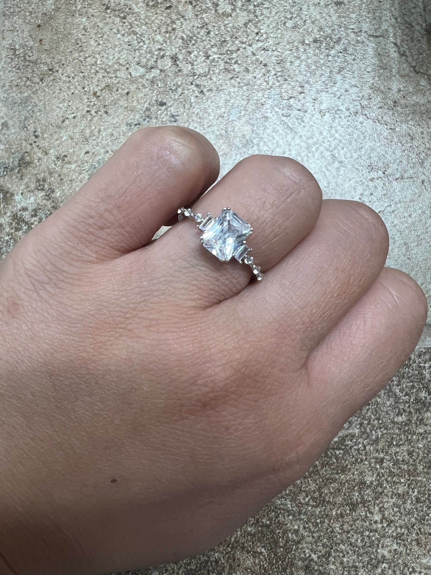 925 SS Ring with White Cubic Zirconia | Elite by Oomiay