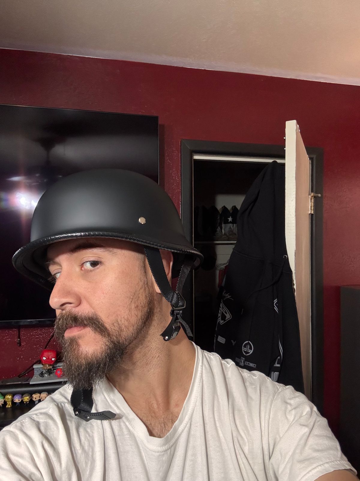 chrome dot german style motorcycle helmet Lightweight Mayan Germanator /  Beanie Helmets take a tape measure just above your eyebrow around your head just at the top of your ears Mayan Style Half Helmet -