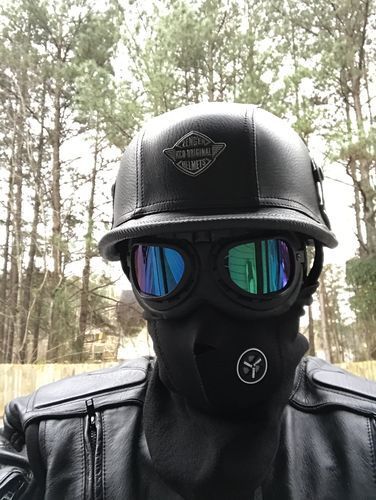 bikermental.com leather motorcycle helmet 1Storm Full Face Open Face Helmet with Smoked Shield  1Storm Helmet Large) and colors German Leather Half Helmet -
