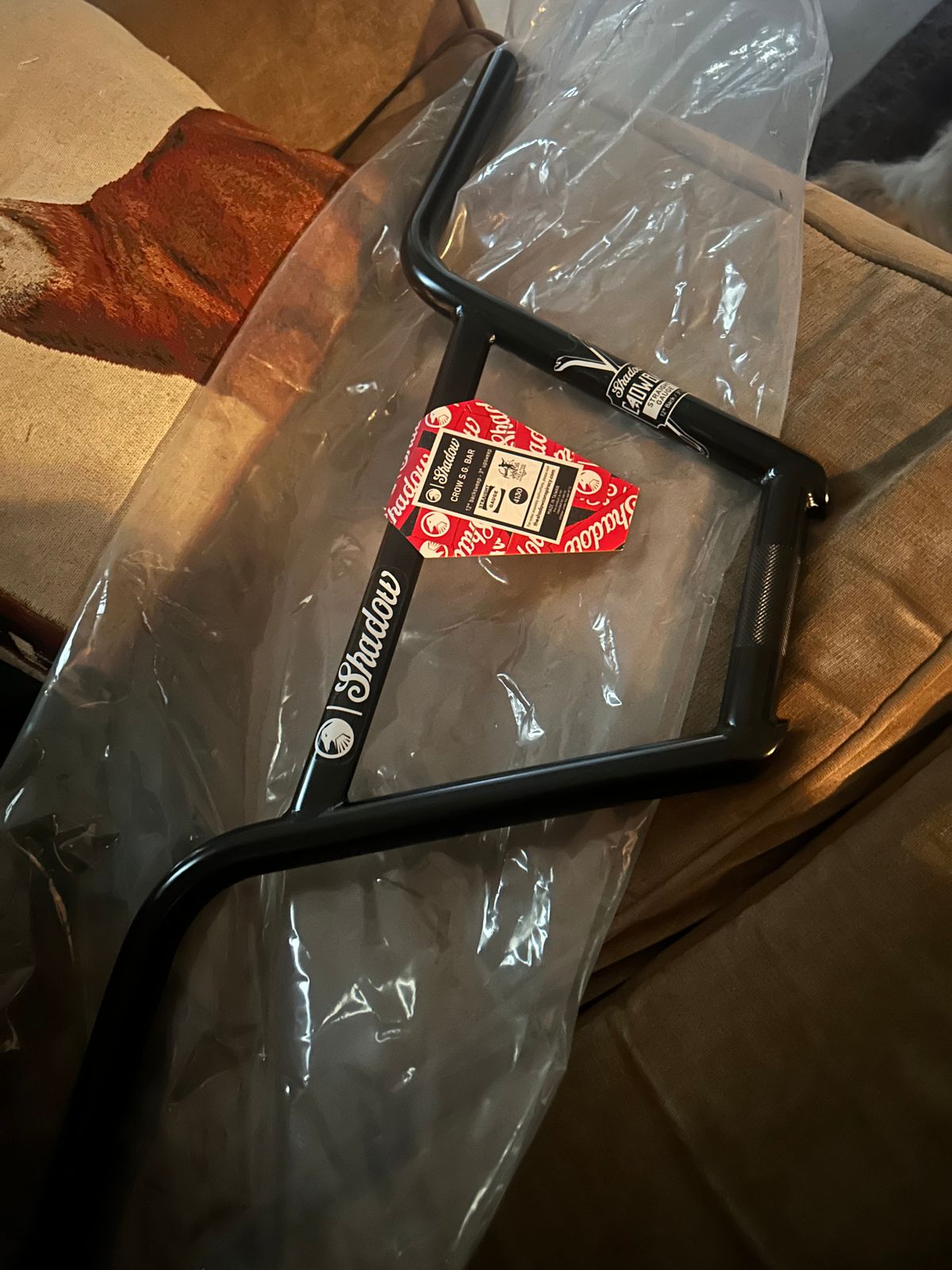 Manubrio Bici BMX The Shadow Conspiracy Crowbar Featherweight - Nero Cromato, 4 Pezzi, Lega Cromoly