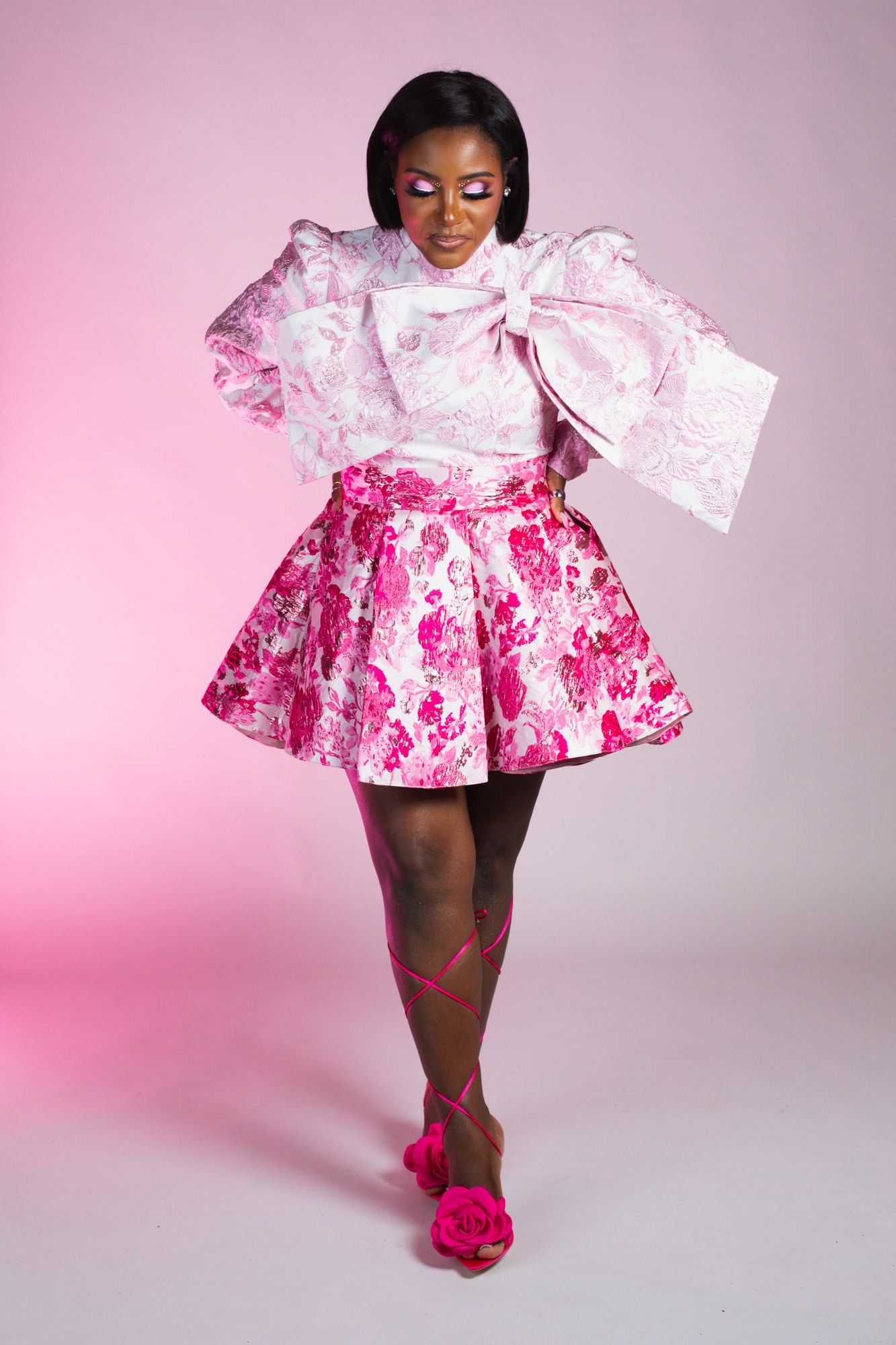 akira pretty in pink brocade mini dress AKIRA Show Stopper Brocade Mini Dress In Purple