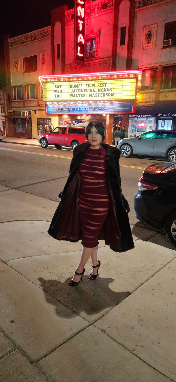 burgundy lace high low dress Akira Top