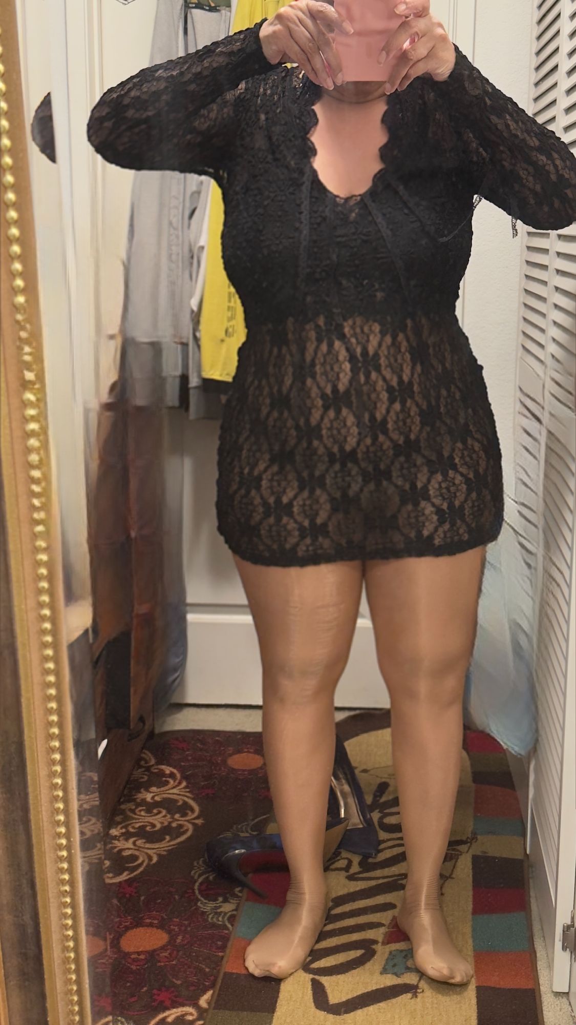 LIZZIE LACE MINI DRESS IN BLACK  AKIRA
