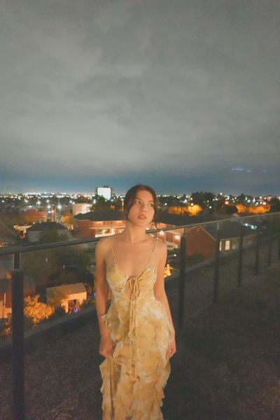 chinese dress ladies Dusk to Dawn Knit Maxi Dress Sunset Orange main image 1