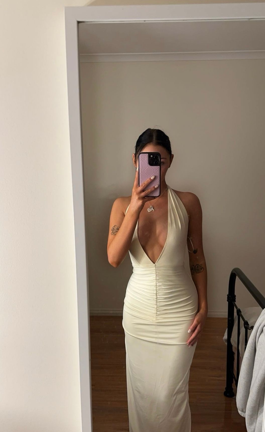 Whisked Away Halterneck Maxi Dress - Canary  Peppermayo US