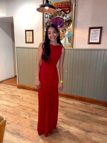 Manon Maxi Dress - Red  Peppermayo US