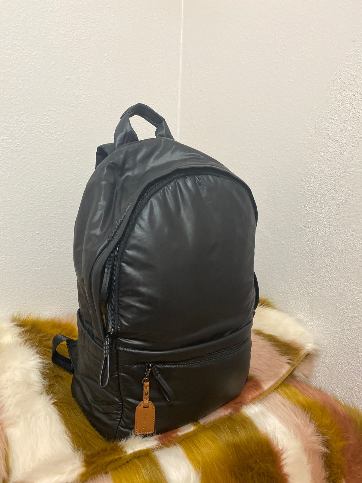 Caraa Black Backpack with Gold Accents 1_5df2032d-9907-499c-994f-  main image 3