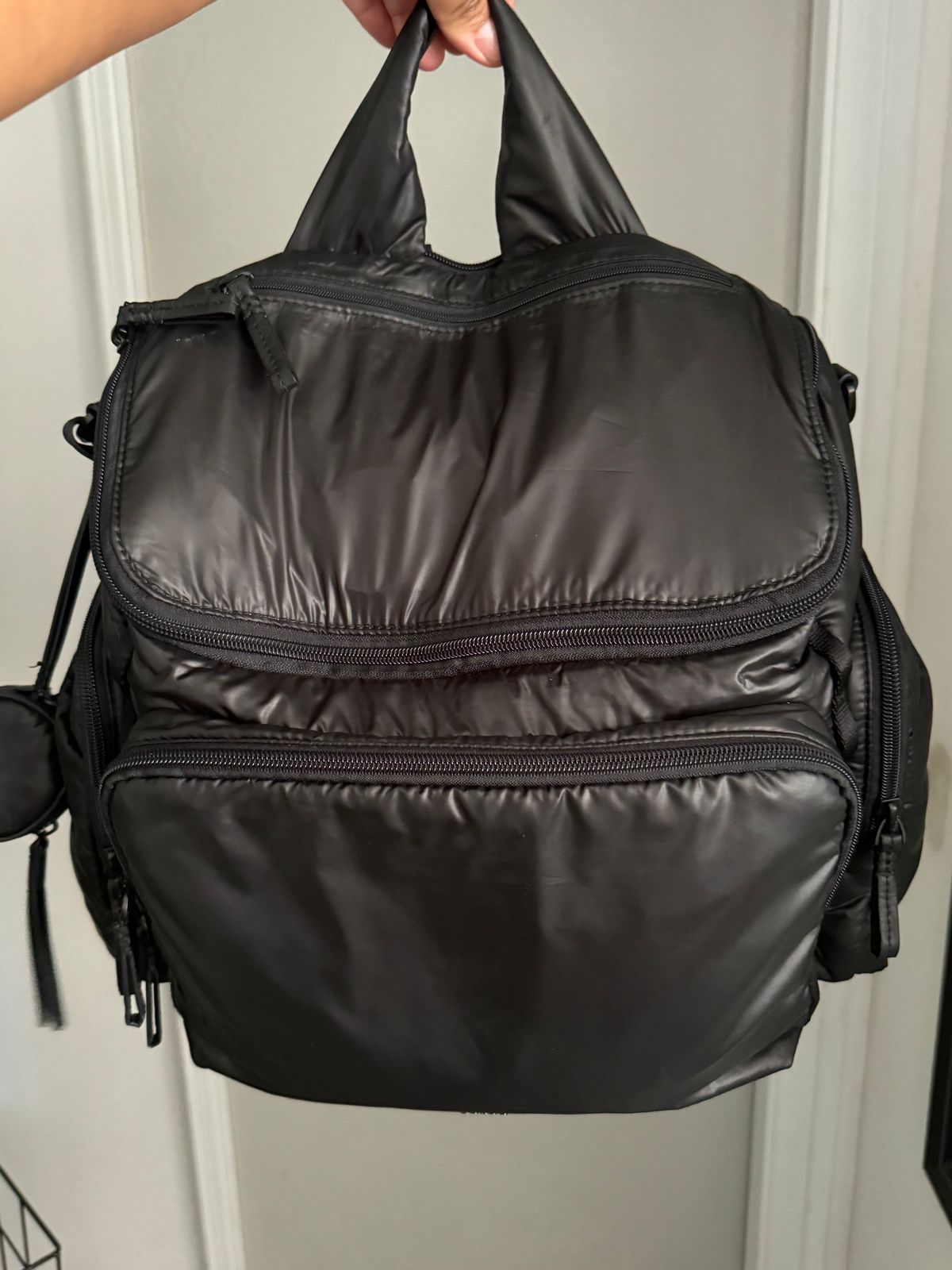 CARAA BABY BAG COTTON MEDIUM IN BLACK index-1582065093.jpg?crop=0.  main image 2