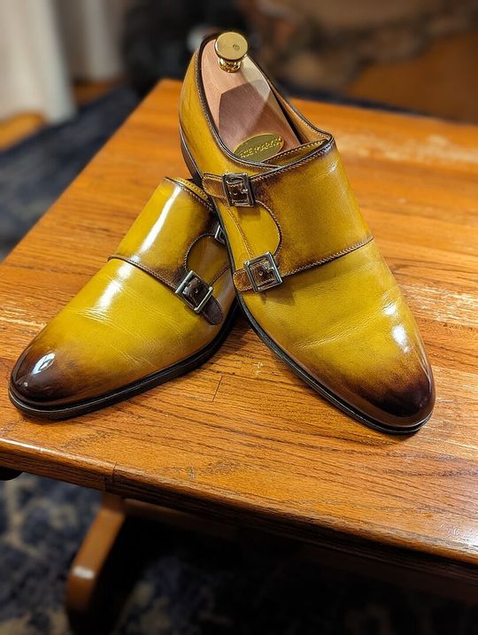 Dress Shoe Monkstrap Black Antique  Ace Marks