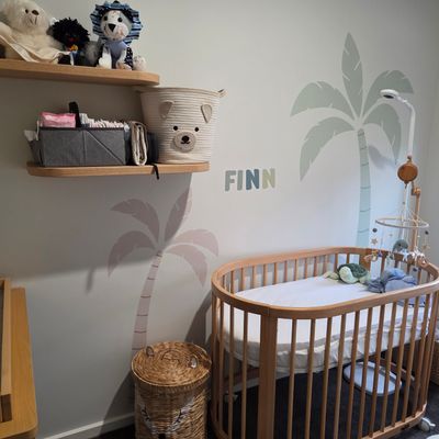 Palm tree wall decal in nursery