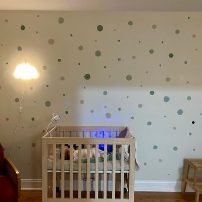 Green polka dots wall decals nursery