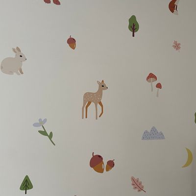 Pastel woodland animal wall decals