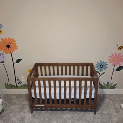 Floral garden wall decal in nursery