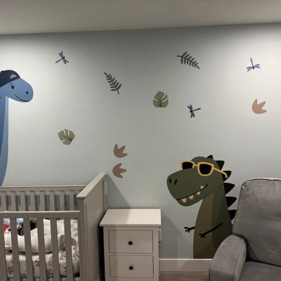 Dino Dudes wall decal nursery