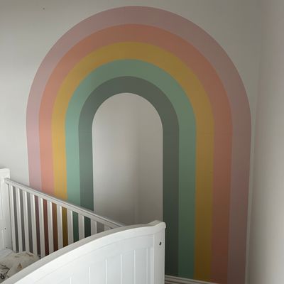 Rainbow arch sage sunrise wall decal