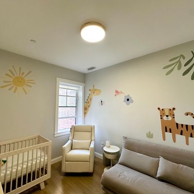 Big safari animals wall decals in nursery