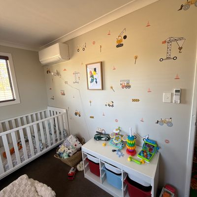 Construction zone wall decals