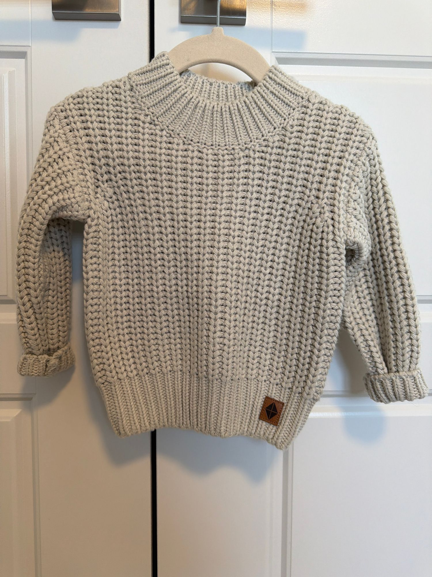 Chunky Knit Sweater in Oat | Kyte Baby