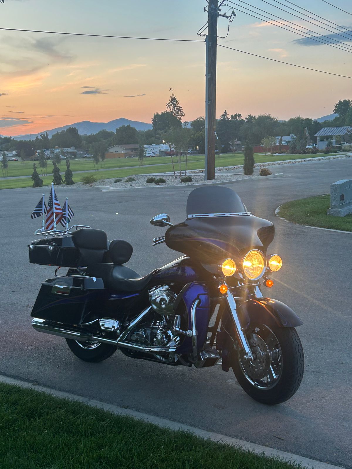 Diamond Plate Motorcycle Flagpole Mount Kit With USA Flag - BKFLAGPL, Easy Install, CN Origin