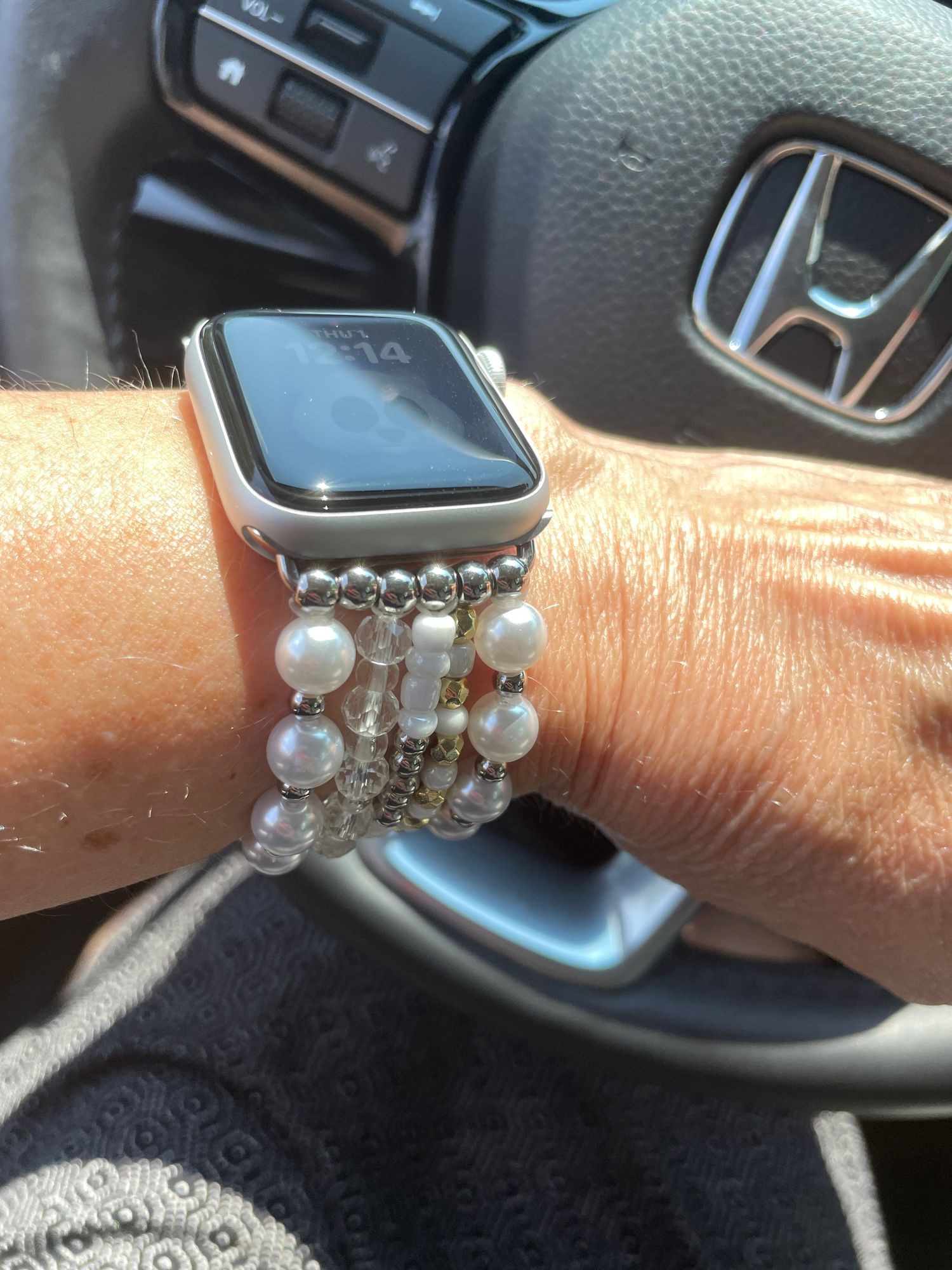 ✨ Host Pick ✨ Pearl Gems Bracelet Band for Apple Watch Amazon.com: V-MORO Compatible with Apple Watch Band Pearl  main image 3