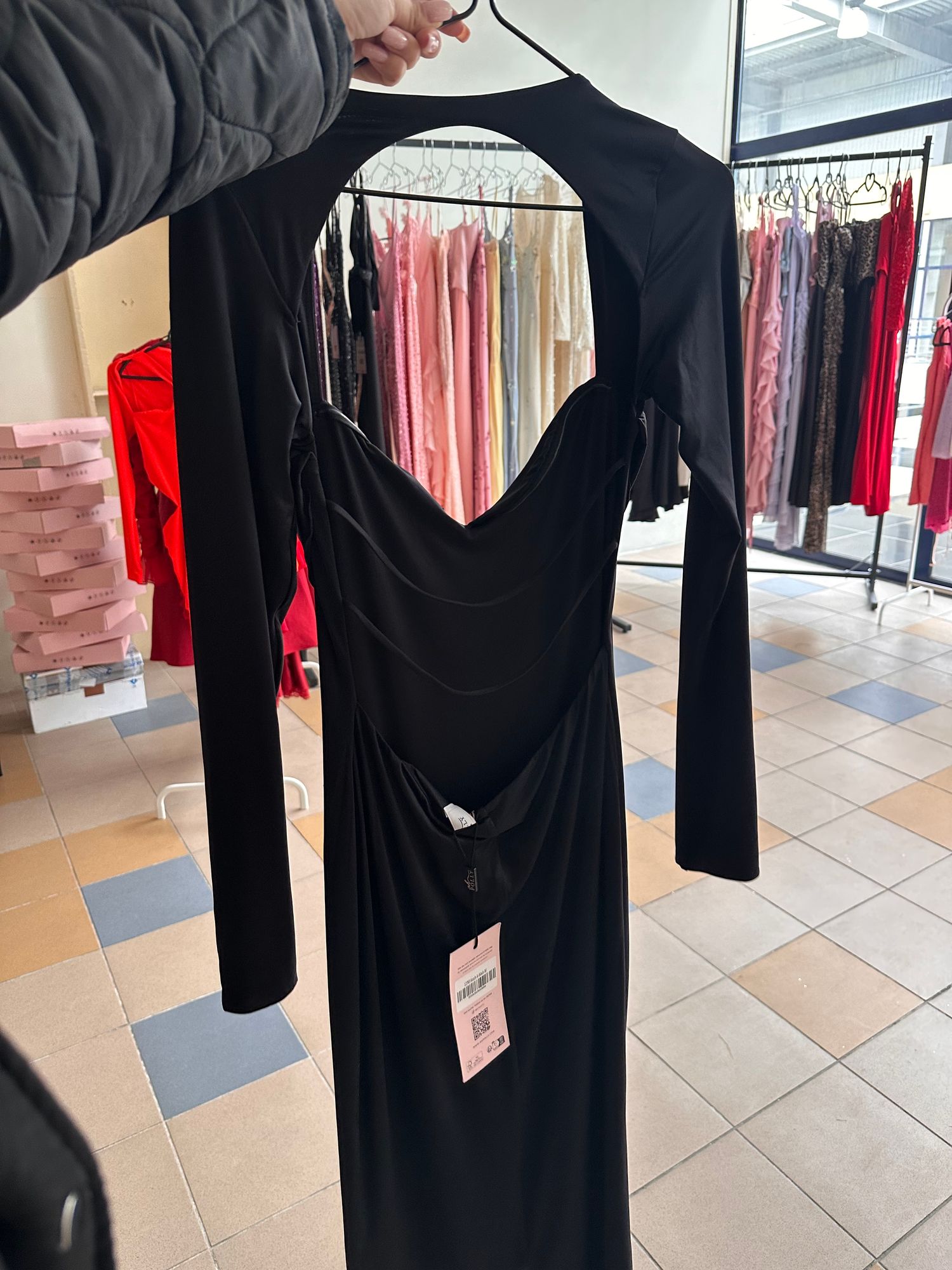 one long sleeve dress One-Shoulder Formal Evening Dress One-Long-Sleeve Floor-Length Mermaid Prom Dress with High Slit Custom Color / US6