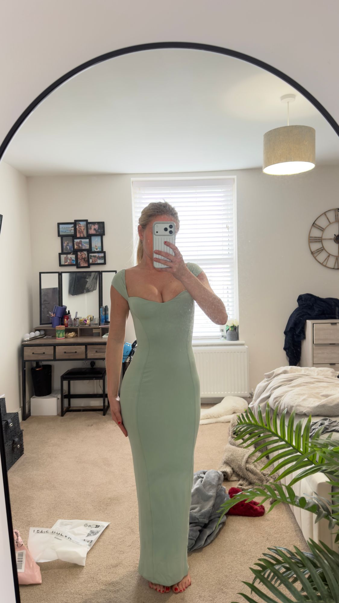 Dolcezza Sweetheart Neckline Maxi Dress in Sage Green