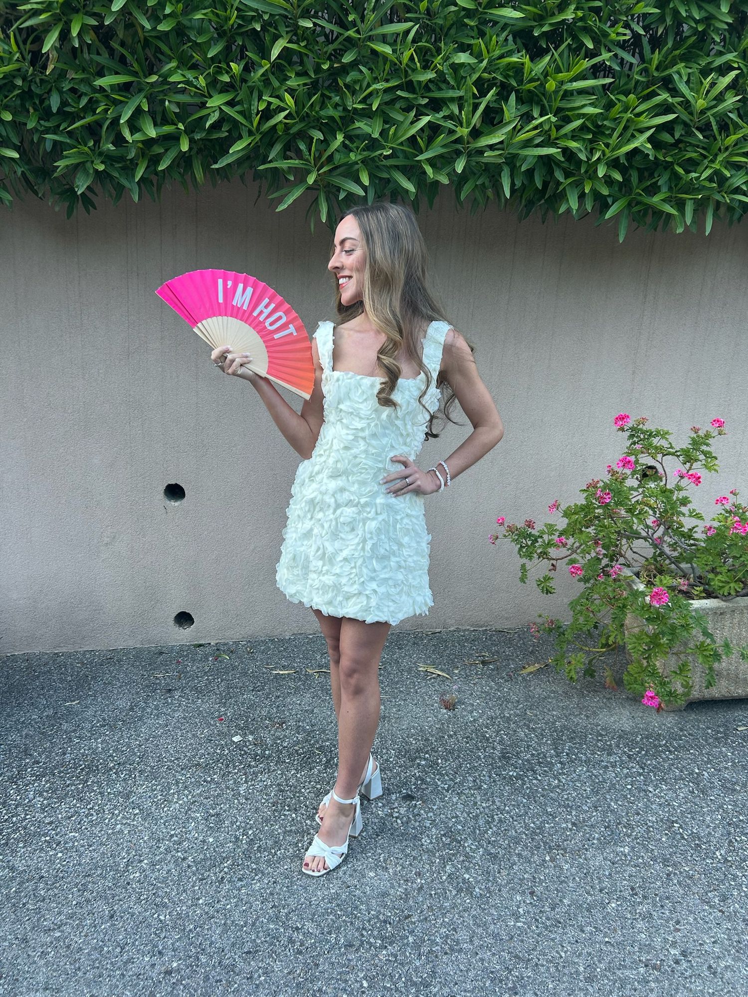 Posy Floral-Appliqu Corset Mini Dress in White | Oh Polly