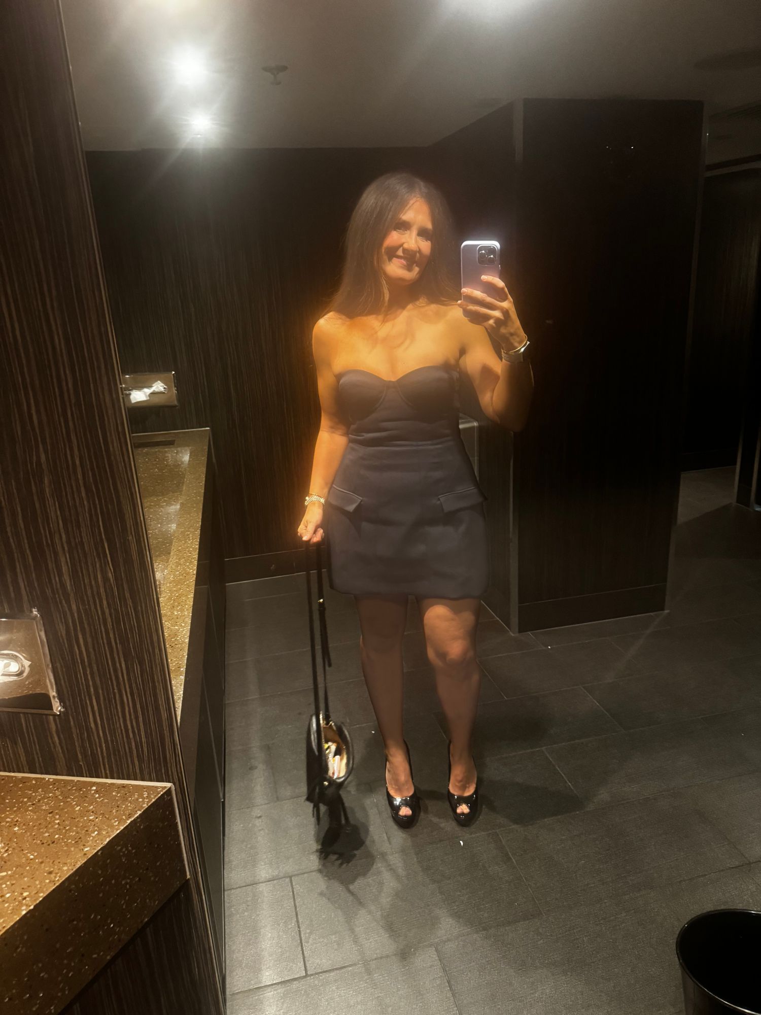 bandeau structured tulip mini dress in black Hope Off The Shoulder Mini Dress in Black main image 1