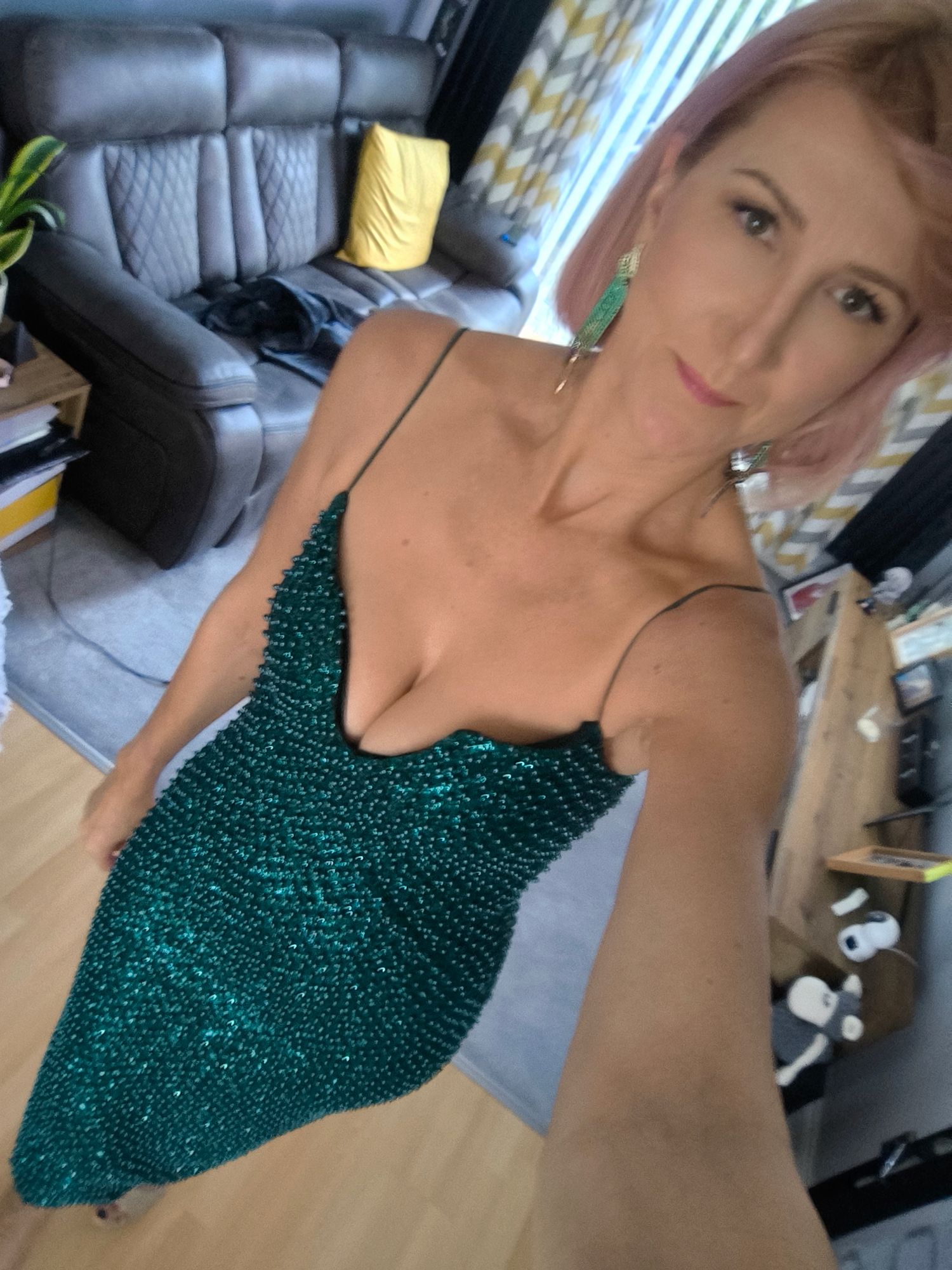 green emerald velvet dress Bouclé Off-Shoulder Maxi Dress in Mint main image 0