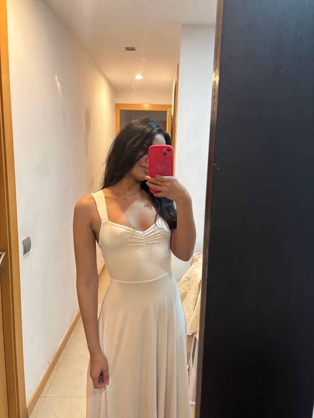 sweetheart-neck ruched midaxi dress in blush Thandie Sweetheart-Neck Ruched Midaxi Dress in Blush