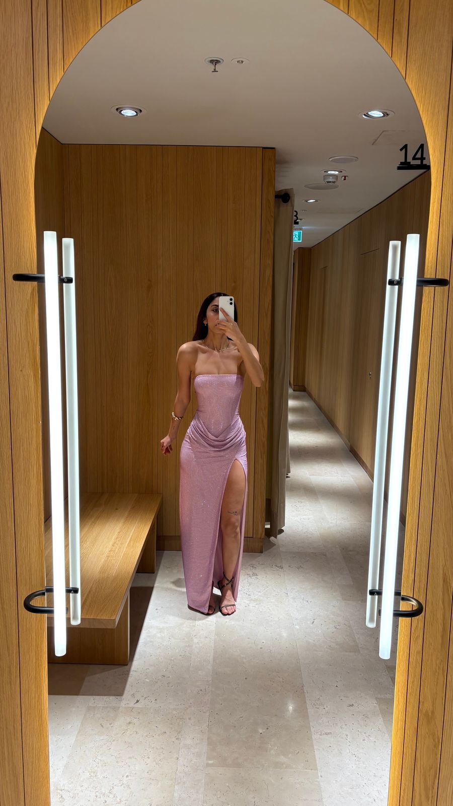 La Rochette Embellished Bandeau Cowl Neck Maxi Dress in Pink | Oh Polly