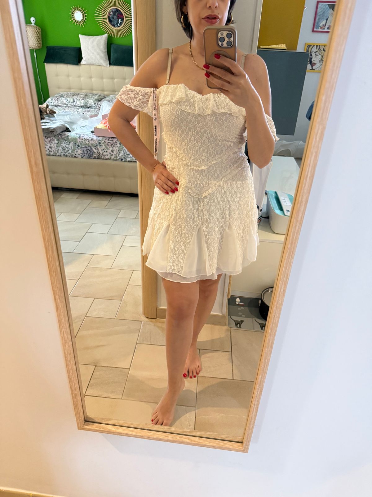lace overlay dress forever 21 Lace Bow Mini Dress main image 0