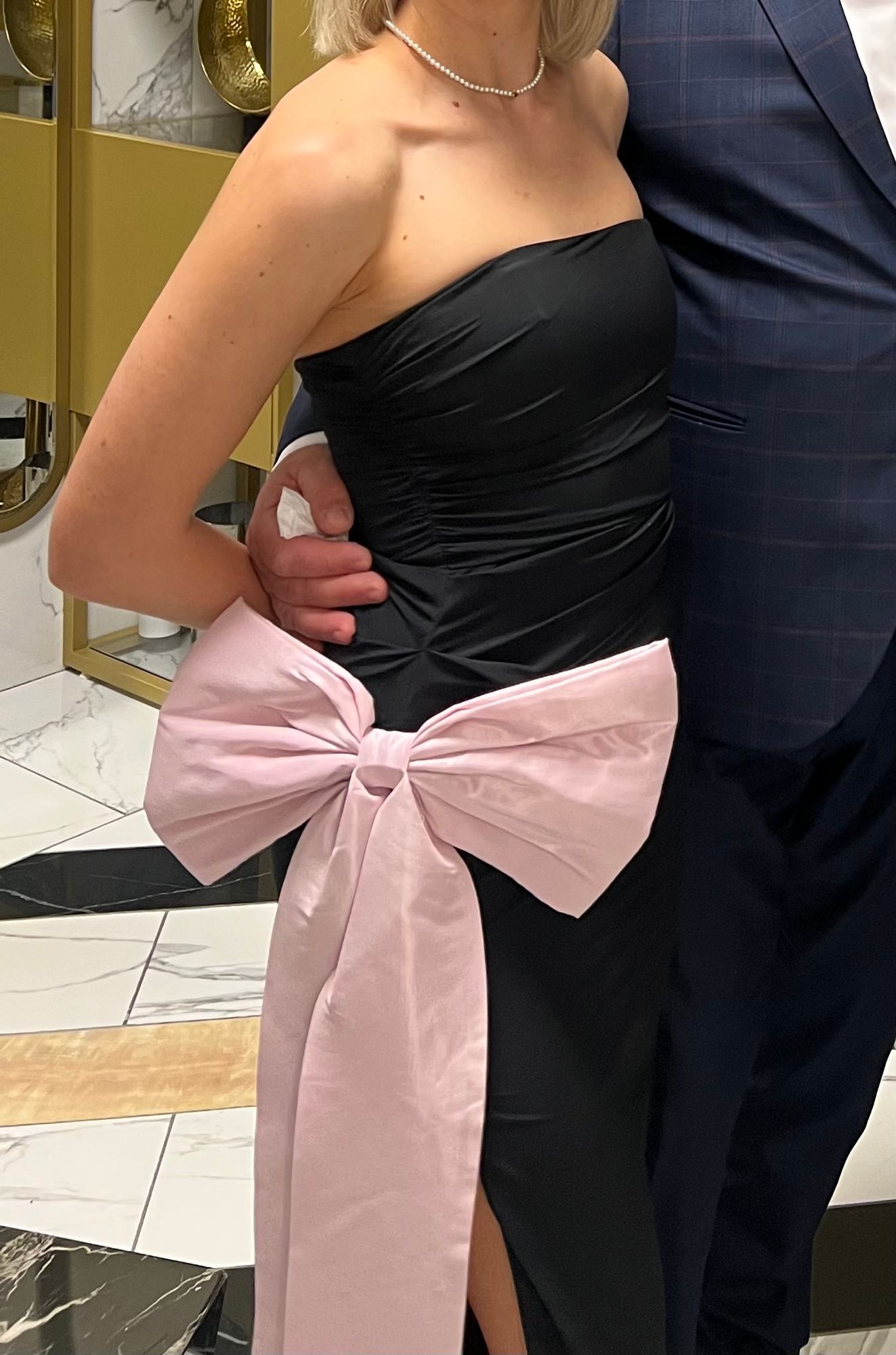 Angelique Strapless Bow-Detail Maxi Dress in Black | Oh Polly Angelique Strapless Bow-Detail Maxi Dress in Black | Oh Polly
