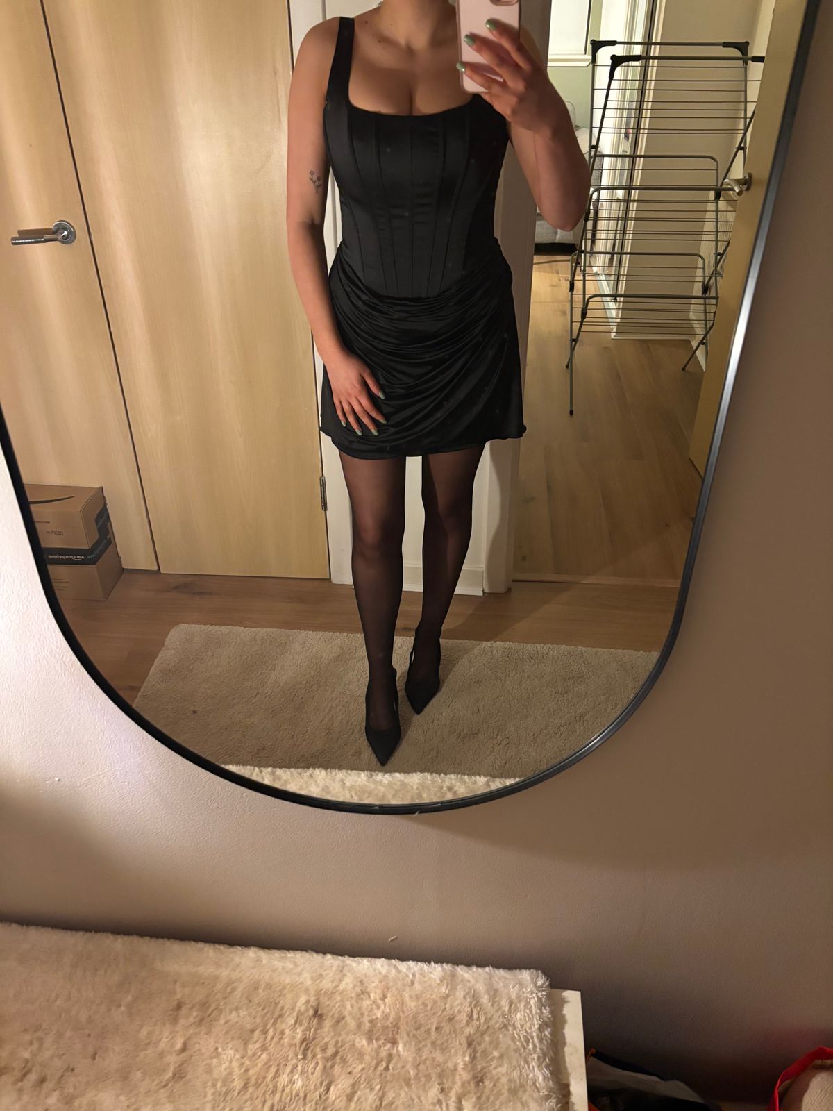 knee length dresses for ladies Raphaela mini white  Dress to Impress Rentals