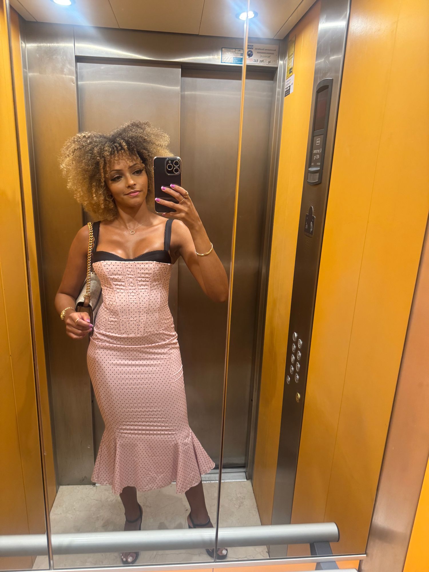 Valentina Layered Bra-Detail Fishtail Midaxi Dress in Pink Polka Dot | Oh Polly Valentina Layered Bra-Detail Fishtail Midaxi Dress in Pink Polka Dot | Oh Polly