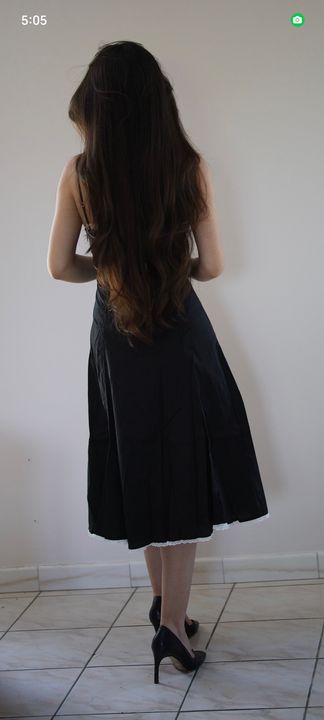 bow detail lace trim a line midi dress in black Oh Polly Aline Midi Mallory Bow-Detail Lace-Trim A-Line Midi Dress In Black Oh Polly