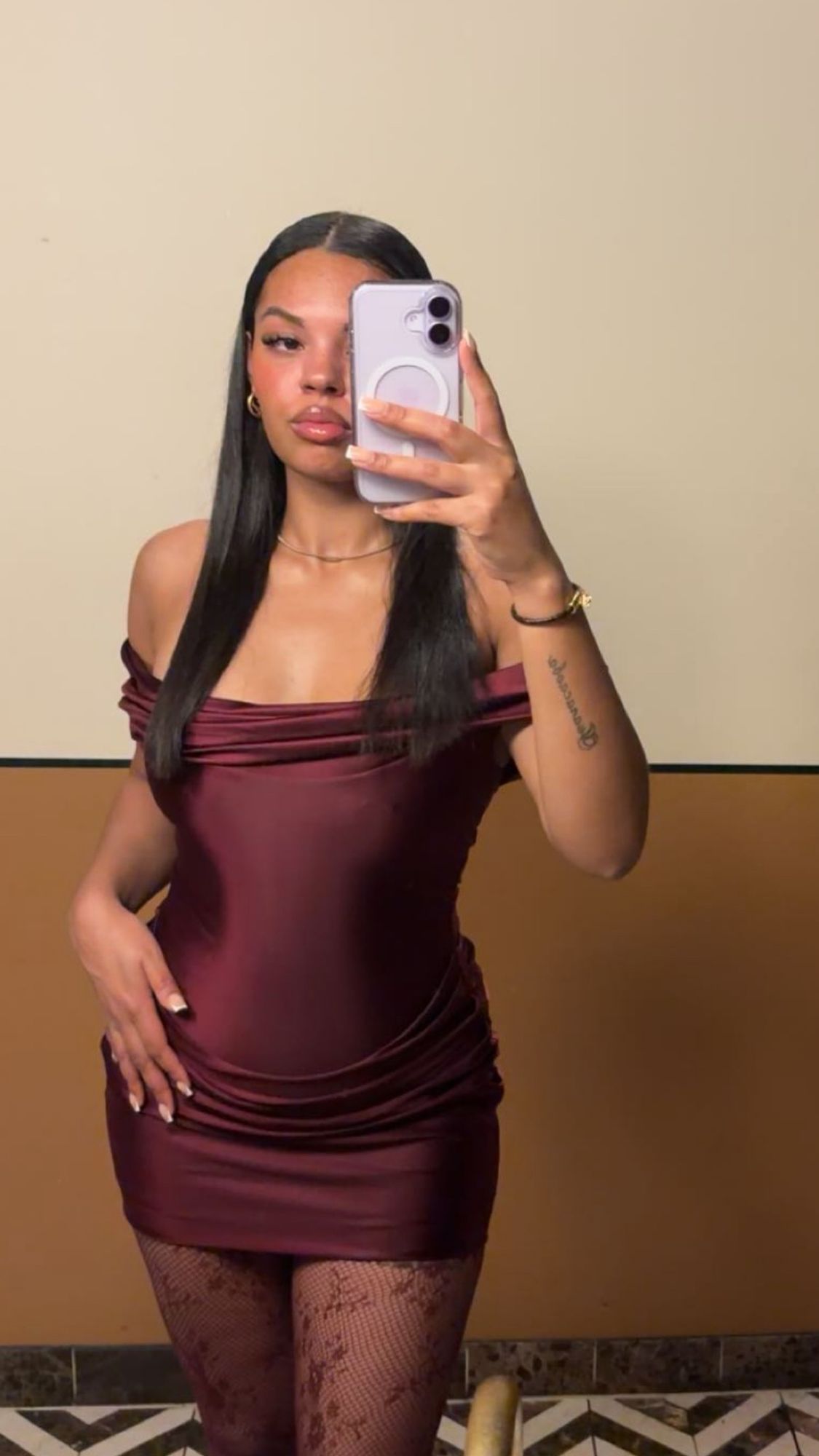 Maeve Off-Shoulder Draped Mini Dress in Black | Oh Polly